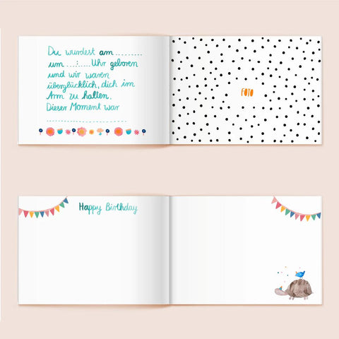 Hardcover Babytagebuch 'Willkommen kleiner Mensch' Frau Ottilie