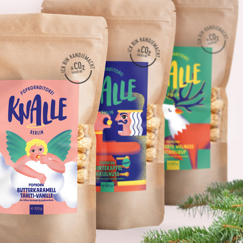 Popcorn 'Kandierte Walnuss Ahornsirup' Popkornditorei Knalle