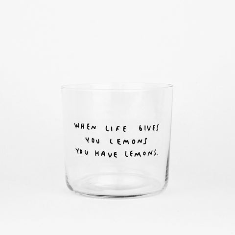 Glas 'When Life Gives You Lemons' – 350ml Yahya Studio