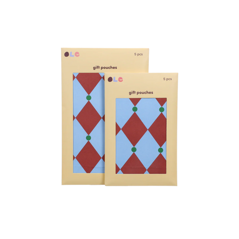 5er-Set Geschenktüten 'Zirkus' – hellblau/rot/grün Kado Design