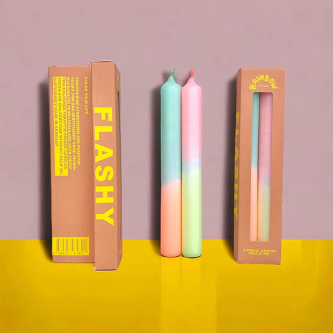 Dip Dye Kerze 'Rainbow Studio' – Flashy Pink Stories