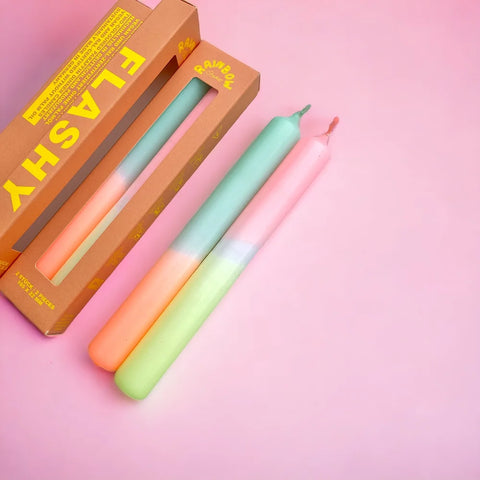Dip Dye Kerze 'Rainbow Studio' – Flashy Pink Stories