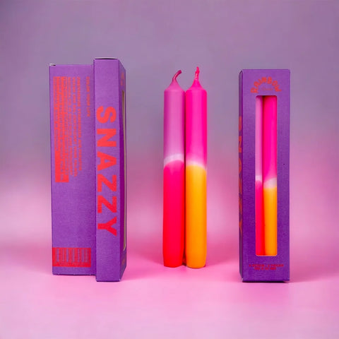 Dip Dye Kerze 'Rainbow Studio' – Snazzy Pink Stories