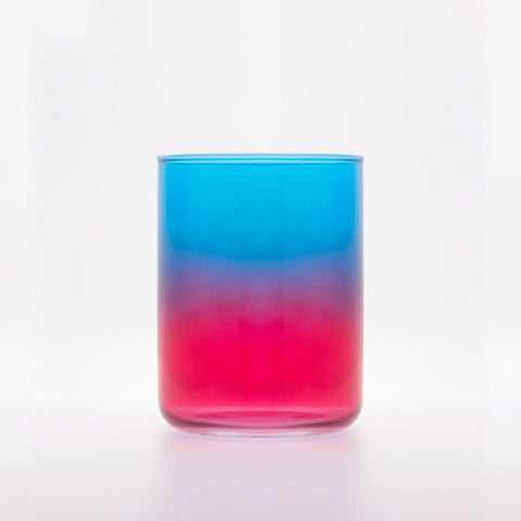 Glas 'Allure' – blau/pink Blankstill