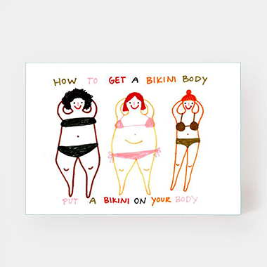 Postkarte 'Bikini Body'