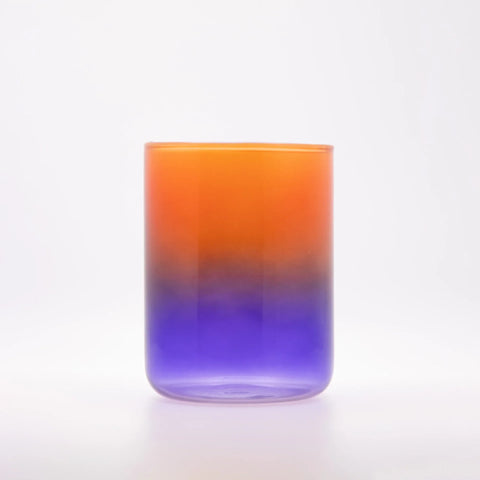 Glas 'Clover' – orange/blau Blankstill