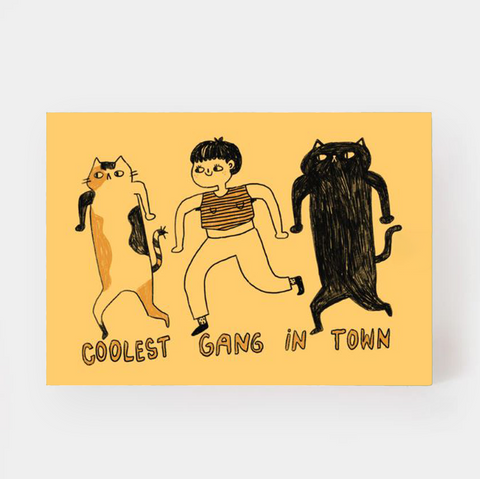 Postkarte 'Coolest Gang' – Katzen