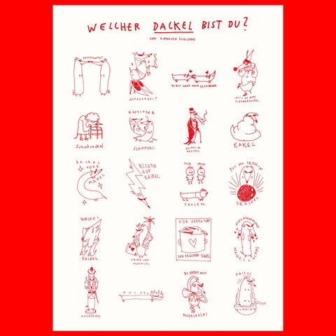 Print DIN A2 'Welcher Dackel bist du?' Giani