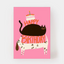 Postkarte 'Happy Birthday' – Hund und Katze