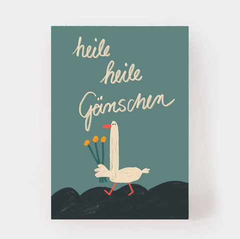 Postkarte 'heile heile Gänschen'