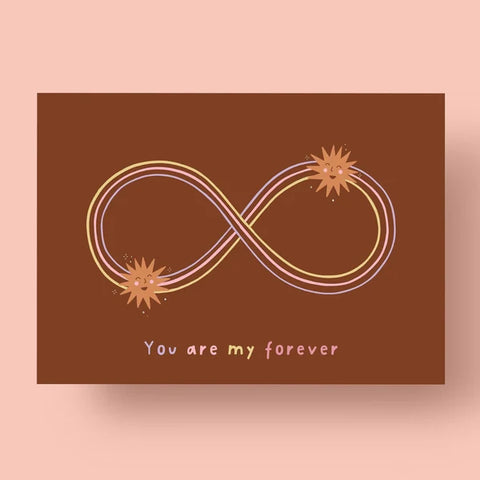 Postkarte 'You are my forever' – Unendlichkeitszeichen Notietzblock