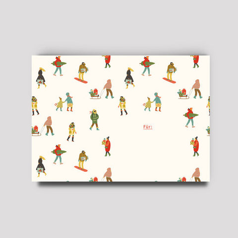 Briefumschlag 'Weihnachten Menschen' Hafen