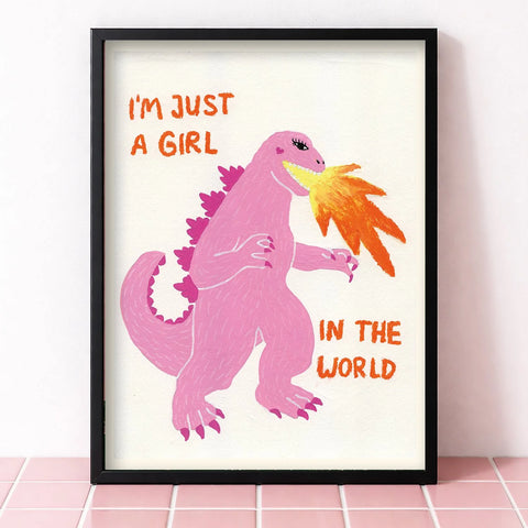 Print DIN A4 'I'm just a girl in the world'