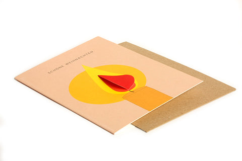 Klappkarte 3D 'Schöne Weihnachten' – Kerze not the girl who misses much