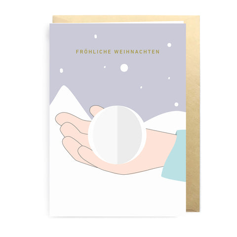 Klappkarte 3D 'Merry Christmas' – Schneekugel not the girl who misses much