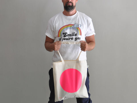 Jutebeutel 'pink dot' KOLOR