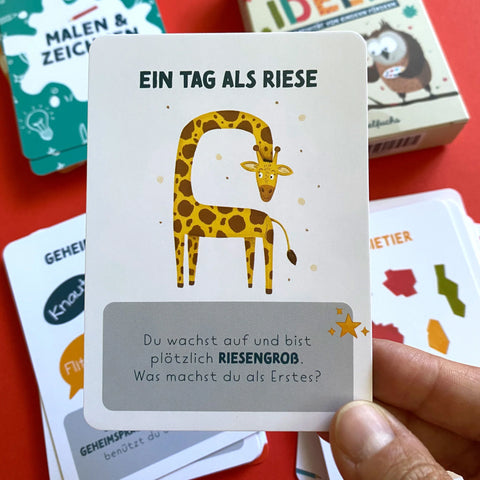 Kreativitätskarten für Kinder 'Starke Ideen' Rüsselfuchs