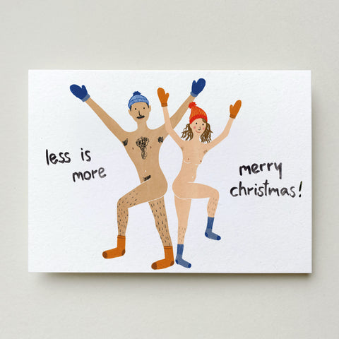 Postkarte 'Less is more – merry Christmas!' Farina Kuklinski