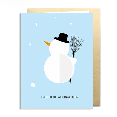 Klappkarte 3D 'Fröhliche Weihnachten' – Schneemann not the girl who misses much