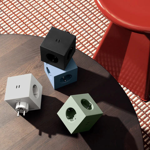 Steckdose 'Square 2' – Stockholm Black (ohne Kabel) Avolt