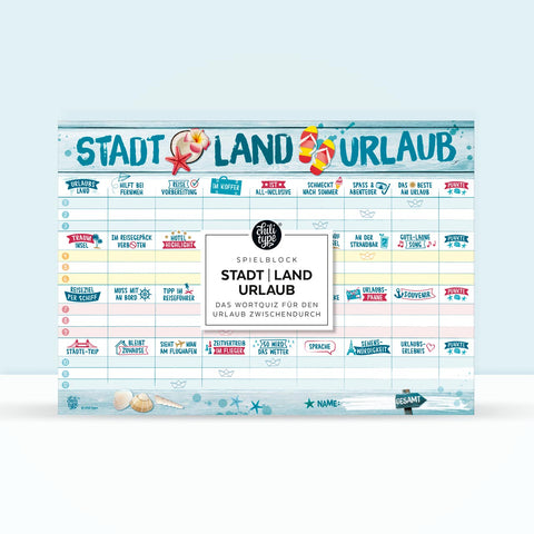Spielblock 'Stadt Land Urlaub' Chili Type