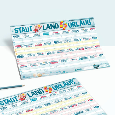 Spielblock 'Stadt Land Urlaub' Chili Type