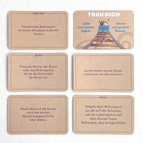 Hochzeitsspiel 'Trau dich' Chaoskarten