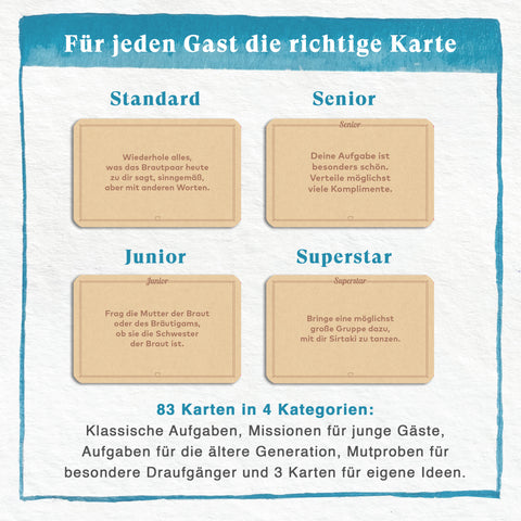 Hochzeitsspiel 'Trau dich' Chaoskarten