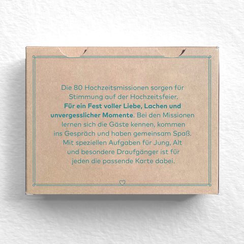 Hochzeitsspiel 'Trau dich' Chaoskarten