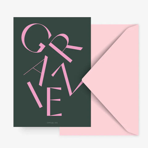 Postkarte 'Grazie' typealive