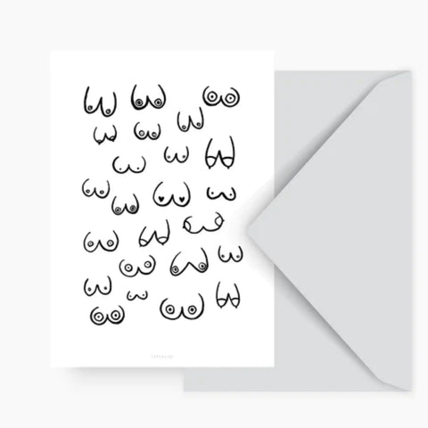 Postkarte 'Busenfreunde Brüste' typealive