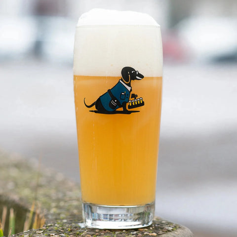 Bierglas 'Waldi mit Kranz'