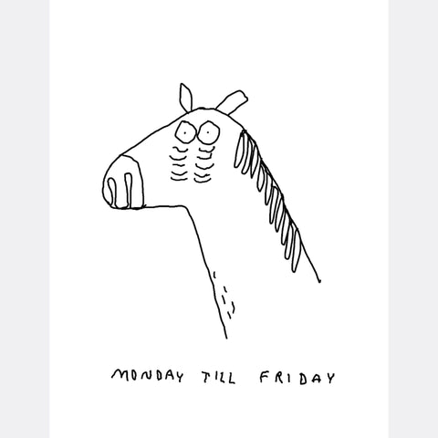 Print DIN A4 'Monday till Friday'