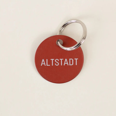 Schlüsselanhänger 'Altstadt' rot Familie von Quast