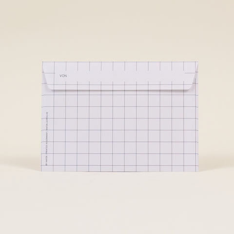 Briefumschlag 'Raster Weiß' Hafen