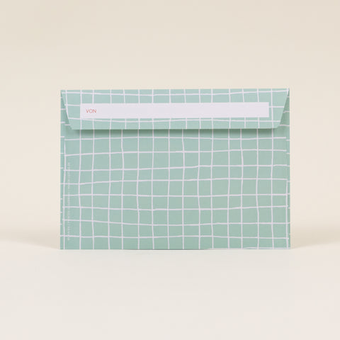 Briefumschlag 'Raster Grün' Hafen