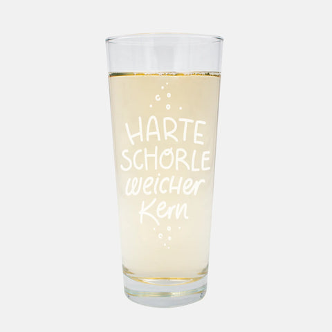 Weinschorle-Glas 'Harte Schorle' pinke distel