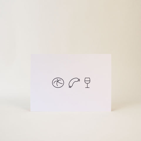 Print DIN A4 'Weck Worscht Woi' Charles