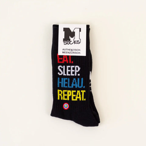 Tennissocken 'Eat Sleep Helau Repeat' M1 Streetwear
