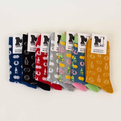 Socken 'Weck Worscht Woi' Türkis Bunt / M1 Streetwear / Mainz / LIEBS.CO