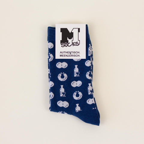 Socken 'Weck, Worscht & Woi' – dunkelblau M1 Streetwear