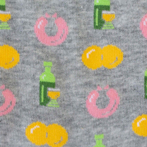 Socken 'Weck, Worscht & Woi' – grau / bunt M1 Streetwear