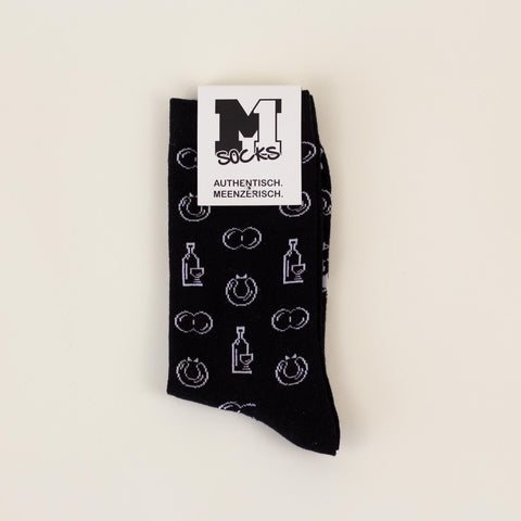 Socken 'Weck, Worscht & Woi' – schwarz M1 Streetwear