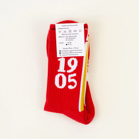 Tennissocken '1905' – rot M1 Streetwear