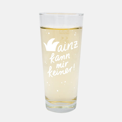 Weinschorle-Glas 'Mainz kann mir keiner' pinke distel