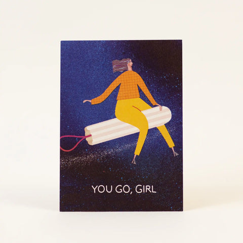 Postkarte 'You go, girl' – Tampon jungwiealt