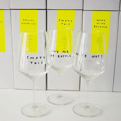 Weißweinglas 'Wine not?' edition selekkt