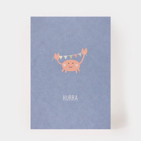 Postkarte 'Hurra' – Krebs