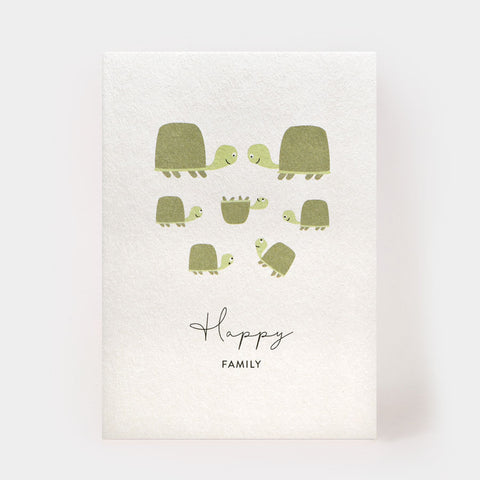 Postkarte 'Happy Family' – Schildkröten