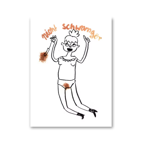 Postkarte 'Nicht Schwanger' Slinga